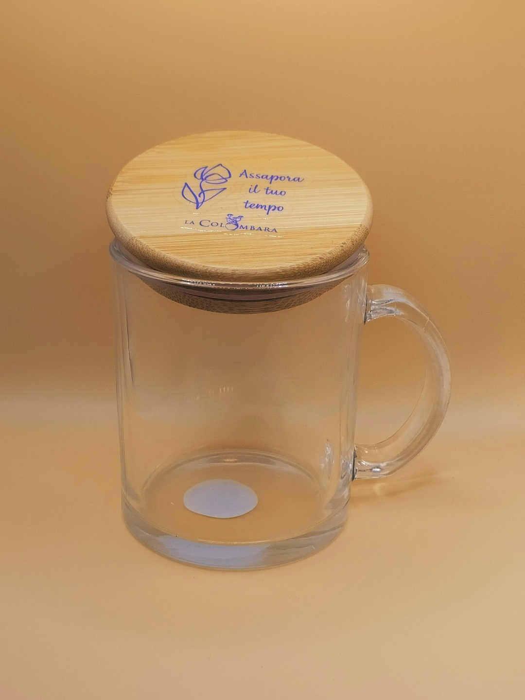 Tazza La Colombara in vetro riciclato con tappo