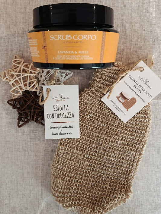 Kit Scrub levigante + Guanto esfoliante in Iuta